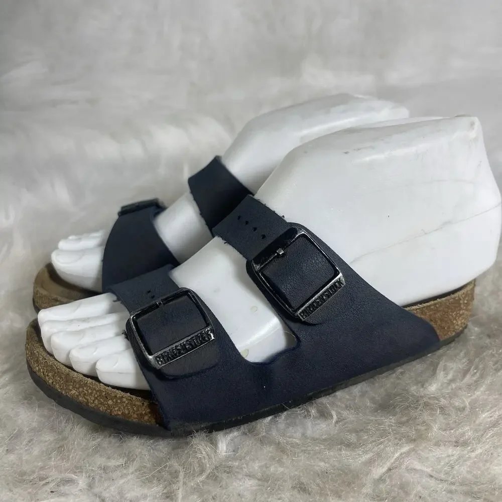 Birkenstock Arizona Blue Navy Birko-Flor Sandals Kids EU 32 US 1